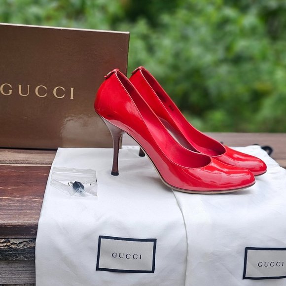 Gucci Shoes - Gucci Classic Patent Leather High Heels Red Pumps, Size 9.5, Pre-owned